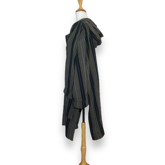 Urban Outfitters BDG Multicolor Stripe Oversized Lagenlook Hooded Jacket Size S - Picture 3 of 12